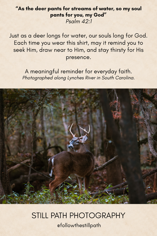 Still Waters Whitetail Tee | Psalm 42:1